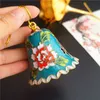 Decorações de Natal Vintage Cloisonne Esmalte Filigrana Sino Ornamentos Pequenos Presentes Decorativos Chineses Árvore de Natal Pendurado Decoração Saco Chave Pingentes 231024