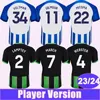 23 24 GILMOUR Mens Player Version Soccer Jerseys MITOMA VELTMAN LAMPTEY WEBSTER MILNER MARCH DAHOUD ENCISO Home Away Football Shirts Uniforms