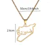 Pendant Necklaces Syria Country Necklace Chain Jewelry Christmas Party Ornament