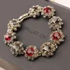 Koreanisches Super-Flash-Strass-Retro-Armband, Damenmode, Kristall-Handschmuck, Geschenk, Netz-Rot-Armband, atmosphärisches Armband