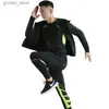 Tracksuits masculinos 2022 Sportswear Masculino Running Set Basquete Sutiã Apertado Terno Esportivo Fitness Apertado Terno Esportivo Running Training Track and Field Terno Q231025