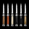 9 -tums Ack Godfather Stiletto Mafia Horisontell vikning Kniv Klassisk Auto Pocket Knives Auto EDC Tools