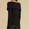 Damesblouses Tops 2023 Herfstkleding Koreaanse mode Strapless gebreid overhemd met rits Hoogwaardige lange mouwen