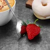 Coffee Scoops 2Pcs Heart Shaped Dessert Spoon Stainless Steel Silver Tea Mixer Flatware Kitchen Accessories