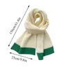 Écharpes de style coréen en fil de laine écharpe tricotée pour les femmes hiver chaud épaissir imitation cachemire châle long foulard tout-match