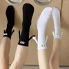 Kadın Çorap Alobee Harajuku Çift Pamuk Çorap 2 Çift Siyah Beyaz UNISEX İÇİN EYNETİK ELİKLİ ELLER Ellerini tutarak uzun