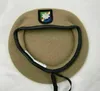 Berets US Army Ranger Regiment Wool Beret Khaki Löjtnant Överste Insignia Militärhatt Återaktivering