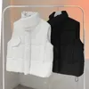 Gilets pour hommes hiver chaud gilet veste épaissie bouffante coton rembourré manteau décontracté écharpe col noir blanc mode vestes