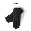 Gants chauds d'automne et d'hiver pour femmes, écran tactile de couleur contrastée britannique, plus polaire épaisse, coupe-vent, gants en cachemire Albas