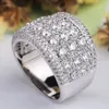 Bague en argent et pierres de diamant pour hommes, bague de fiançailles de mariage de haute qualité à la mode pour femmes