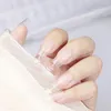 False Nails 300pcs Press On Fake Tips Trapezoidal/Oval Ultra-Thin Frosted Nail Patch UV Gel Extension System