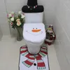 Capas de assento do vaso sanitário 3 pçs capa conjunto tapete do banheiro papai noel/boneco de neve decorações de natal bonito macio para decoração