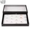 Jewelry Stand Exquisite Practical Fine 100 Slot Ring Display Tray Organizer Show Case Earrings Holder Storage Box Transparent Window 231025