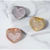 Redleaf 2023 модные изящные ювелирные изделия Iced Out хип-хоп ледяные кольца Bling Eternity Heart Ring Baguette Moissanite Heart Rings для женщин