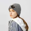 Beanie/Kafatası Kapakları Gözlük Şapka Erkekler Kadın Kulak Koruma Şapkası Yün Şapkası Peluş Yalıtımlı Kıvrılmış Kenar Şapka Sonbahar Kış Açık Kayak Kazak Şapka L231213