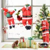 クリスマス装飾90cmクライミングロープラダーサンタクロースペンダントハンギングドールツリーオーナメント屋外の家の装飾年ナビダッド231025