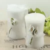 Candele 10 pezzi / lotto Fiore di candela cilindrico per regali di souvenir di compleanno per feste di matrimonio Bomboniere