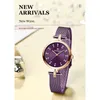 Wristwatches REWARD Luxury Purple Women Watches Rhinestone Quartz Watch Waterproof Ladies Mesh Stainless Steel Wristwatch Montre Femme 231025