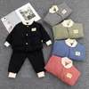 Kledingsets Wintert Warme kleding houden voor babymeisje Jongen Herfst Dikker Katoenen Jas Broek 2 Stuks Kinderen Bovenkleding Casual Trainingspakken 231025