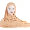 Etnische kleding Moslimvrouwen lange sjaal Pull On Ready Wear Instant Cap One Piece Amira Hoofddeksels Wrap Hijab Tulband Femme Chemo Sjaal Effen