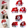 Beanie/Skull Caps God jul LED -ljushatt Nytt år Navidad Cap Snowman Elk Santa Claus Hats för barn Barn Vuxen Xmas Gift DecorationL231025