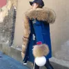 Femmes fourrure fausse Maomaokong réel raton laveur manteau col Denim manteaux veste d'hiver Parkas à capuche lapin doublure veste 231023