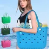 Borg torba silikonowa plaża niestandardowa torebka moda eva plastikowa torba plażowa damska torba letnia