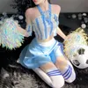 Cosplay mini spódnica piłka nożna bała cheerleaderek cosplay seksowna kobieta kostium role bielizna erotyczna