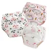 Couches lavables 4 pc/Lot bébé coton pantalons d'entraînement culottes couches lavables imperméables réutilisables Toolder couches couches sous-vêtements de bébé 231025