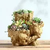 Planteurs Pots Retro Tree Root Shape Planteur Ensemble de grande taille Fleur succulente 3PCS / Set Vase Garden Arts Craft Ornaments Pot 231025