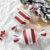 Decoraciones navideñas 6 piezas Adornos para árboles de Navidad Muletas de bastón de caramelo grandes Colgantes colgantes Favores de fiesta en casa Año Regalo para niños Navidad 231025