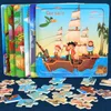 Puzzle 20 pezzi Puzzle in legno Cartoon Animal Traffic Puzzle in legno Giocattoli educativi Jigsaw Toys per bambini GiftsL231025