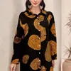 Roupas étnicas Oriente Médio Vestido Muçulmano Mulheres Robes Algodão Linho Impresso Manga Comprida Solta Camisa Casual Abaya