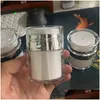 Verpakkingsflessen Groothandel 15G 30G 50G Acryl Airless Pot Crèmefles Met Sier Kraag Cosmetische Vacuümlotionpotten Pompverpakking Bottl Dhm5A