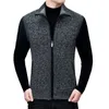 Gilets pour hommes Épais Slim Fit Résistant au froid Poches pour hommes Doublure en polaire Cardigan de couleur unie Vêtements d'extérieur Gilet en tricot pour l'extérieur