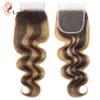 Lace Wigs Highlight Body Wave Frontal Honey Blonde Ombre 13x4 Human Hair Transparent Closure 4 27 Wavy 231025