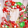 Decorazioni natalizie 126Pc Canna di Natale Palloncino Ghirlanda Arco Kit Caramelle Decorazioni natalizie per la casa Natale Cristmas Navidad Noel Anno 2024 231025