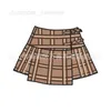 Skirts Designer plaid wool high waisted worsted short skirt, women's half body pleated skirt, versatile YLP4