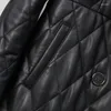 Frauen Leder Winter Natürliche Pelz Kragen Mantel Mid-lange Dünne Schaffell Mäntel Frauen Kleidung Echte Unten Jacke Dame veste Femme