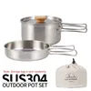 Camp Kitchen Camping Pot Set 304 rostfritt stål utomhus köksredit matlagningsset resor Turism Turism Vandring Picknickutrustning 231025