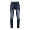 Jeans violets avec Patch troué pour hommes et femmes, pantalon Slim extensible avec panneau brodé Ami Star, taille américaine 28-40