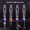 20styles NC Kit Mini Bubbler de vidro fumando tubos de água com filtro Perc Dab Straw Oil Plates com tubo de queimador de óleo de vidro masculino de 14 mm e clipe mais barato