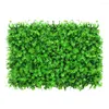 Dekorativa blommor 1st 40x60cm Artificial Plant Simulated Lawn Waterproof Walls Lövverk gräs Mat Greenery Panels Staket Dekoration