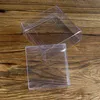 Cadeau cadeau 50pcs carrés transparents PVC boîtes mini savon à la main boîte-cadeau biscuit snack emballage fête emballage fournitures 231025