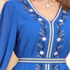 Vêtements ethniques Mode Abaya pour femmes musulmanes Mousseline de mousseline de soie Maxi Robe Turquie Arabe Kaftan Islamique Eid Party Dubaï Saudi Robe