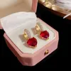 Dangle Earrings UILZ Heart Zircon Drop For Women Fashion Cubic Zirconia Earring Trend Elegant Valentine's Day Jewelry Accessories