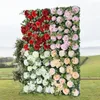 Kwiaty dekoracyjne 1PCS sztuczny panel ścienny 3D Flower tła Faux Roses na imprezę ślubna prysznic na zewnątrz dekoracja na zewnątrz