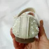 First Walkers 11-15cm High Quality Baby Girls First Walkers For Birthday Party Twinkle Crystal Soft Toddler Shoes For Spring 0-3Y Infant Flats 231024