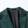 Mäns kostymer British's Style Vintage Solid Blazer Men Casual Slim Fit Suft Jacket Single Button Business Social Plus Size M-4XL HOMBRE