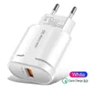 18W QC 3.0 Duvar Şarj Cihazı Telefonu USB Adaptörü 3A Hızlı Hızlı Şarj EU US Flug iPhone Samsung Xiaomi Android